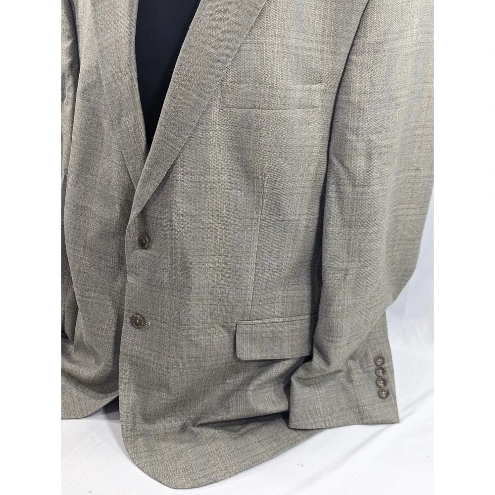 Jos. A.‎ Bank Blazer Coat Sport Suit Jacket Silk/Wool Blend Glenn Check 46R 48